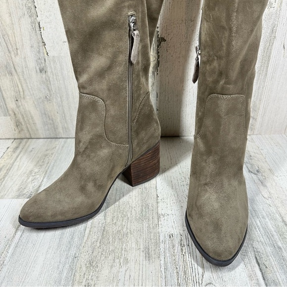 New BP. Luke Black Side Zip Block Heel Over The Knee Boots #1389 - Picture 5 of 11